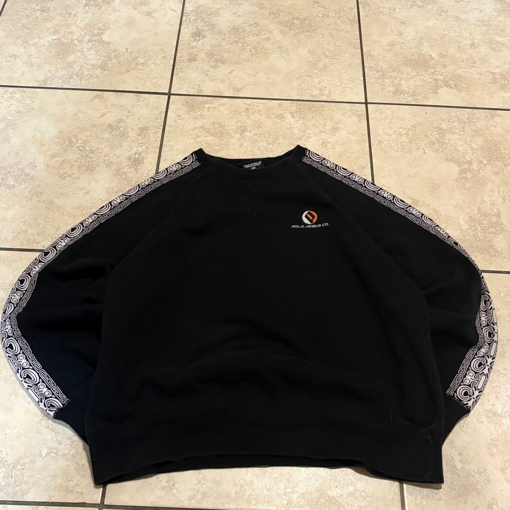 Polo Jeans Co. By Ralph Lauren Vintage Sweatshirt with tribal design on sleeve